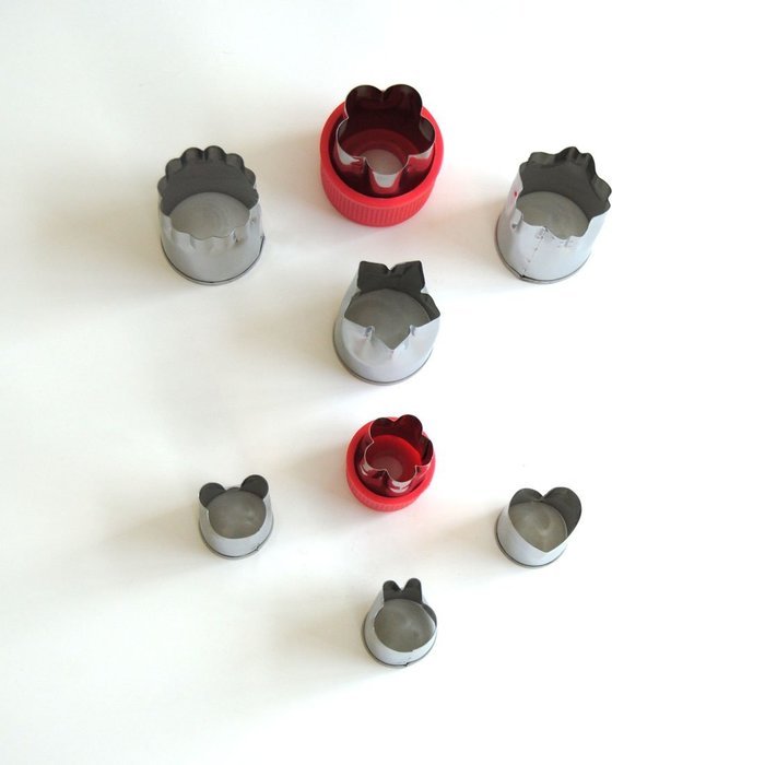 BBolive Stainless Steel Vegetable Cutter Shapes Set ( 8 Piece) , Mini
