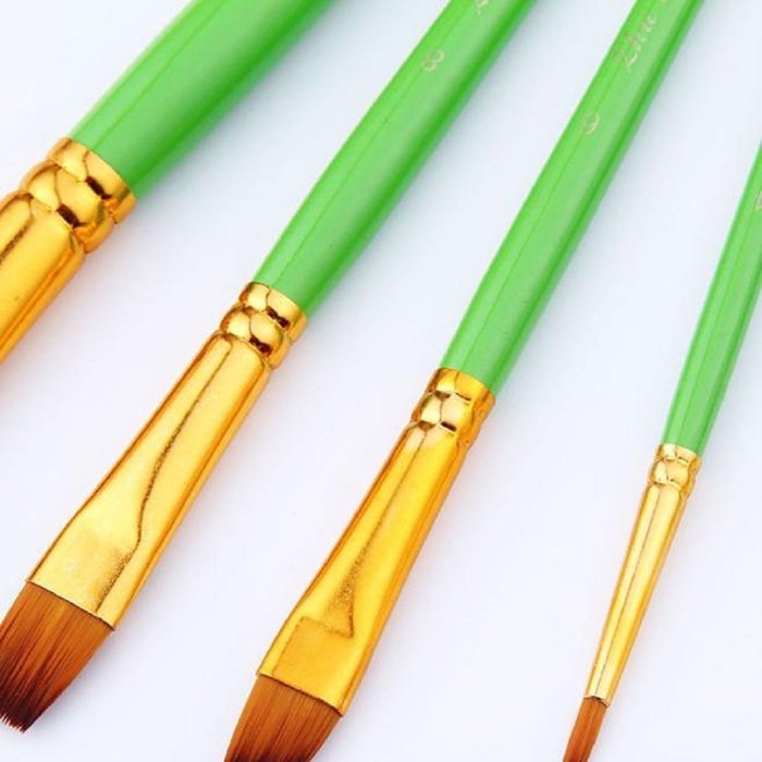 Mikey Store 5pcs Art Paint Brush Set for Watercolor Professional Paint