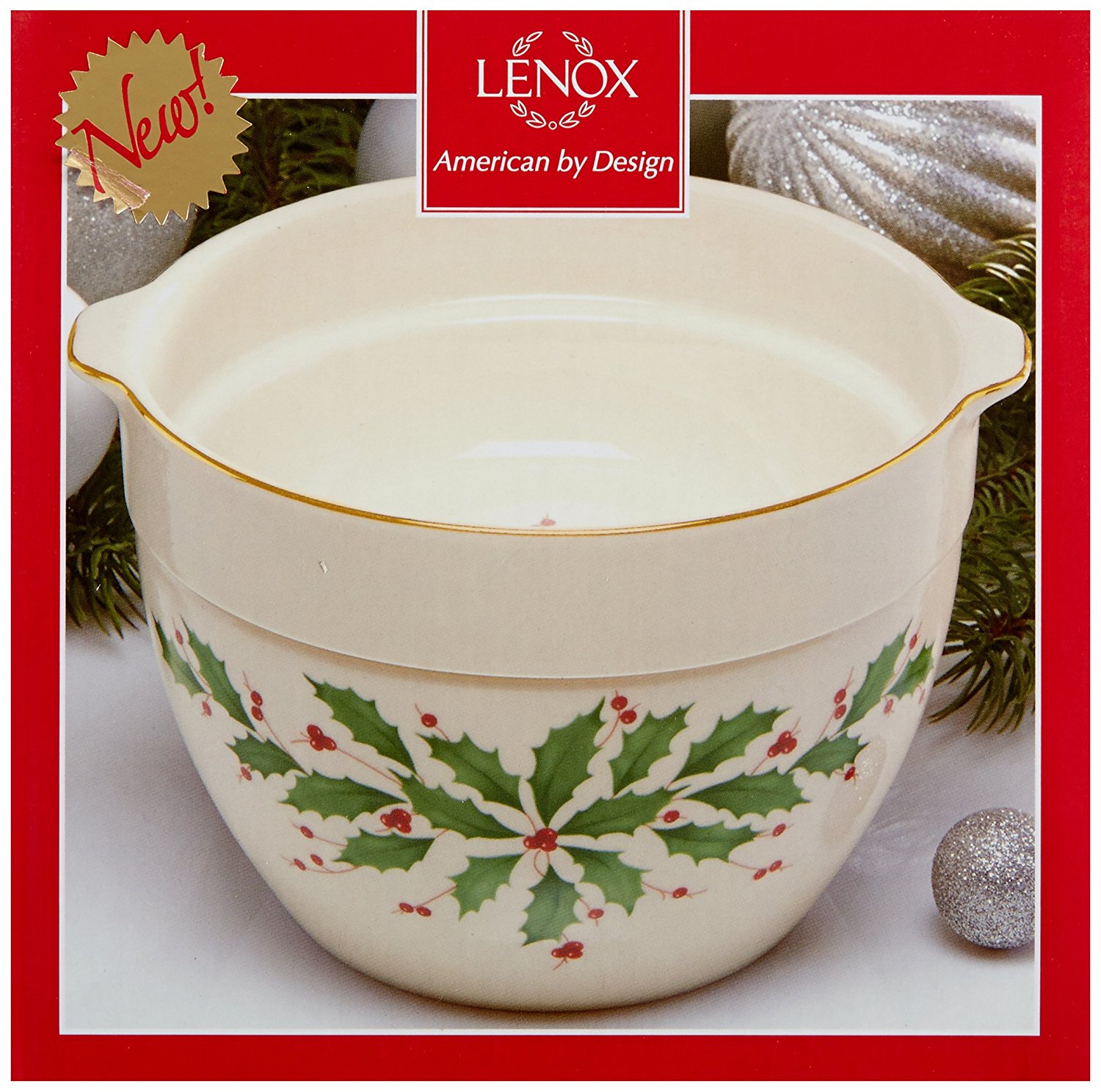 Lenox Holiday Gravy Boat with Stand,Ivory N139 free image download