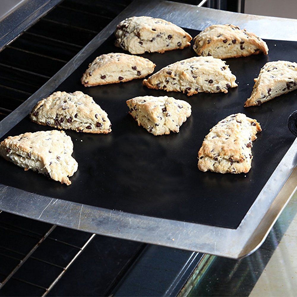 SEAAN 5 Pieces Set BBQ Grill Sheets Mats, 100 Non Stick Safe, Extra