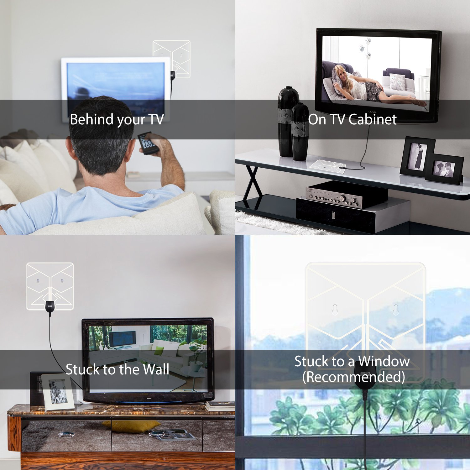 August DTA240 High Gain Digital TV Aerial Portable Indoor/Outdoor