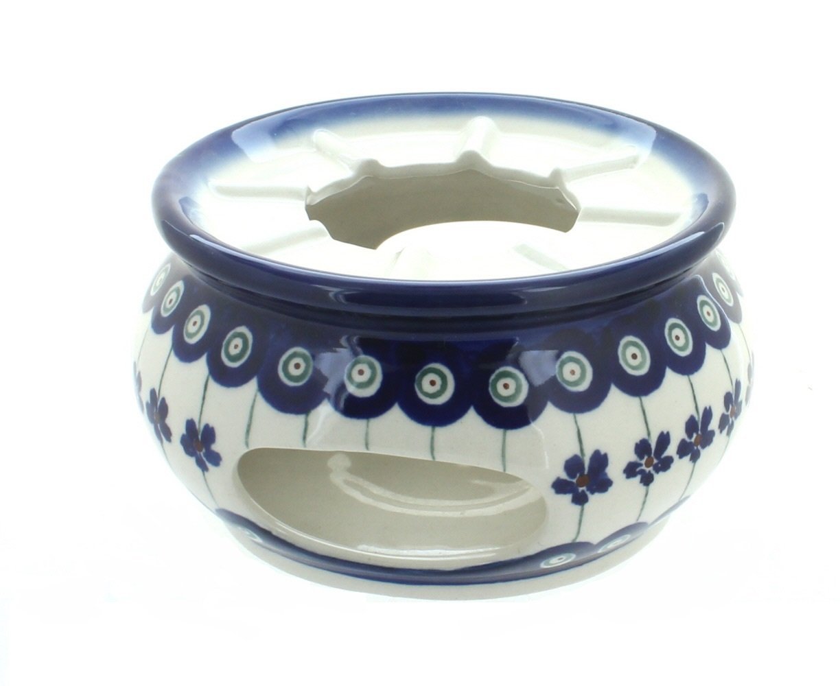 Polish Pottery Flowering Peacock Teapot Warmer free image download