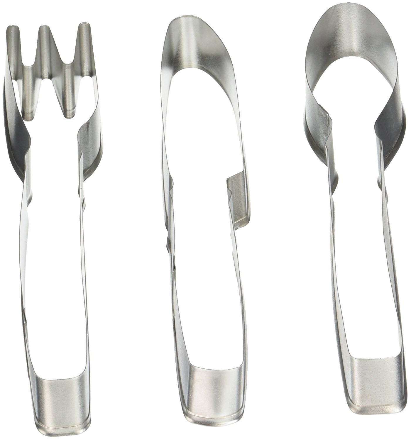 R & M International 1802 3Piece Cookie Cutter Set, Includes Cutlery