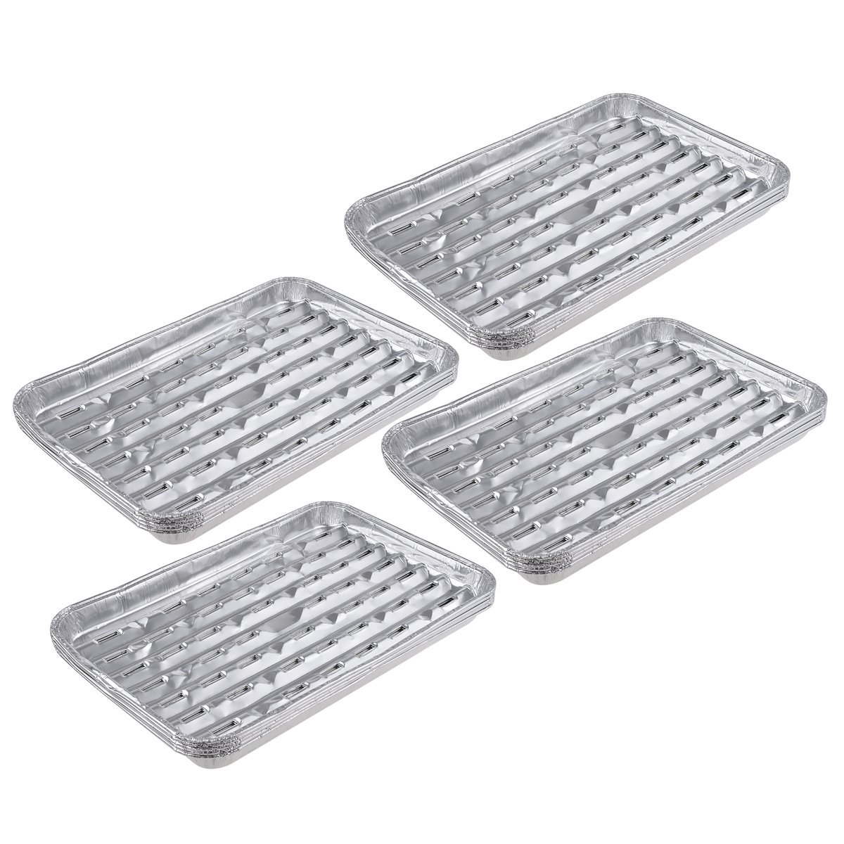 Kmise Large Disposable Aluminum Foil Barbecue Grill Plate for Home Picnic and BBQ 4 Pcs free
