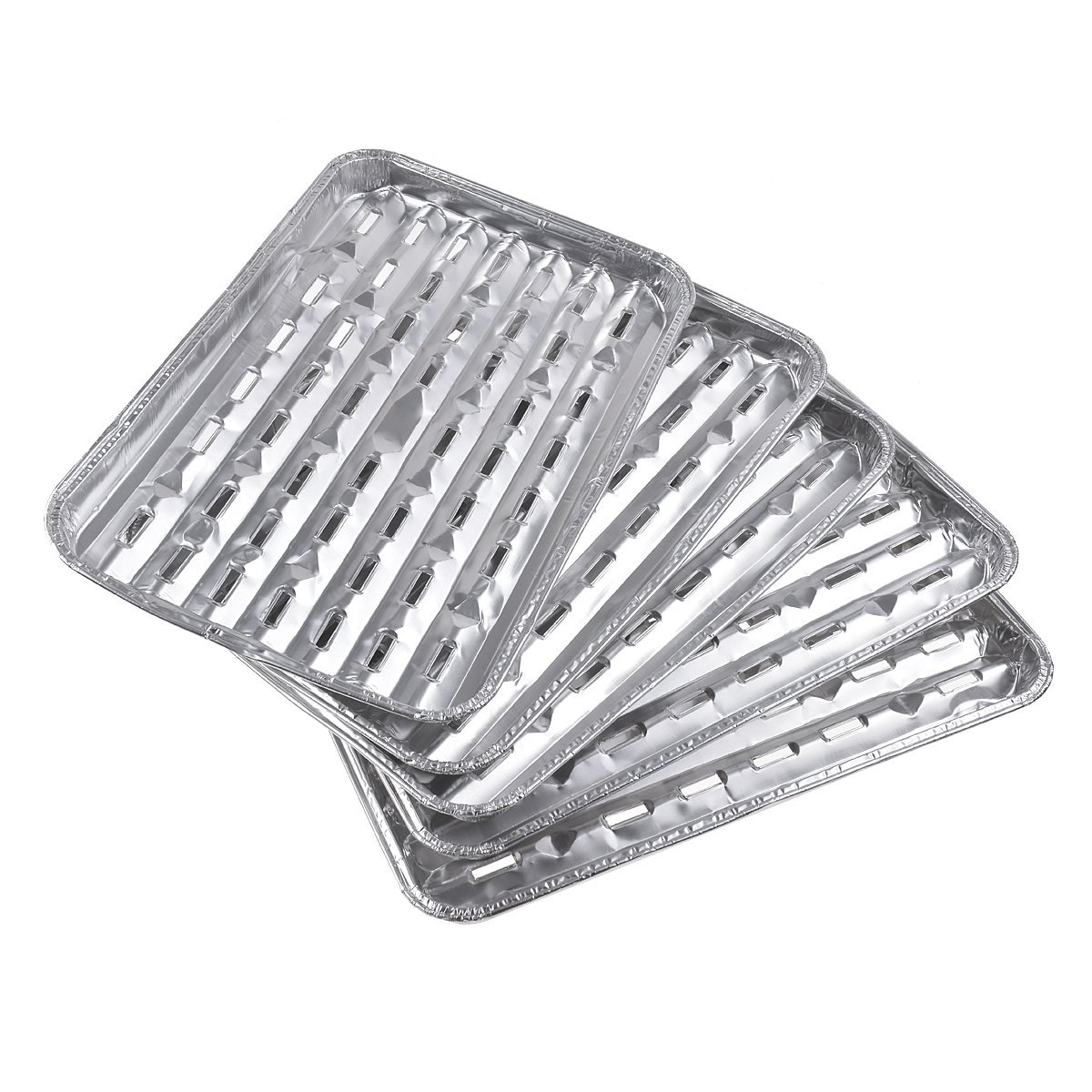 Kmise Large Disposable Aluminum Foil Barbecue Grill Plate for Home Picnic and BBQ 4 Pcs N7 free