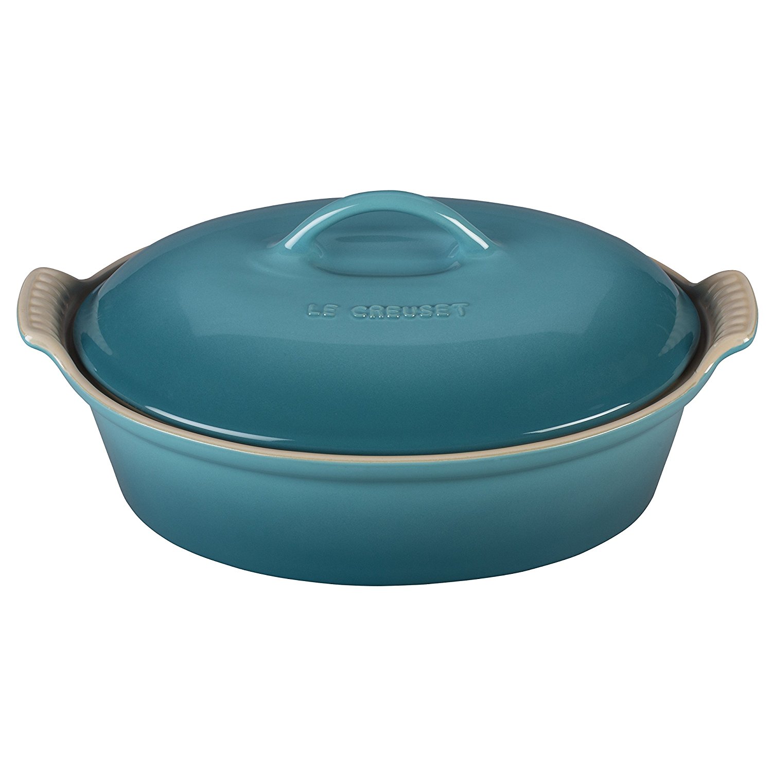 Le Creuset Heritage Caribbean Enameled Stoneware 2.5 Quart Covered Oval