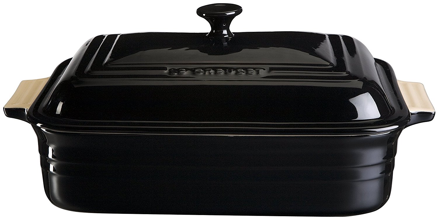 Le Creuset 4.5qt. Stoneware Covered Rectangular Casserole, Black Onyx