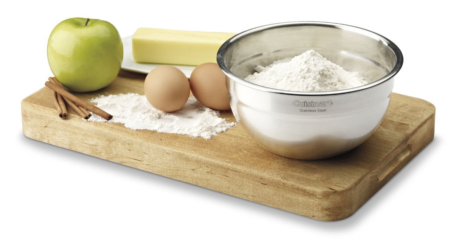 Cuisinart Stainless Steel 3 Piece Mixing Bowls Set with Lids, Includes