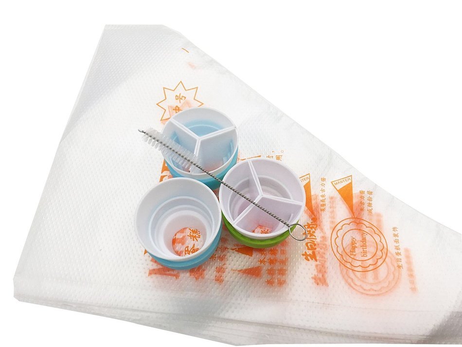 Piping Bags Tips Converter 14pcs/set, Kootips Icing Piping Bag and