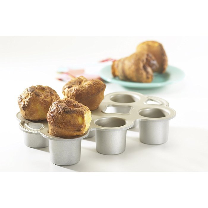 Nordic Ware Cast Aluminum Petite Popover Pan 1/4 Cup Each, 12 Cavity