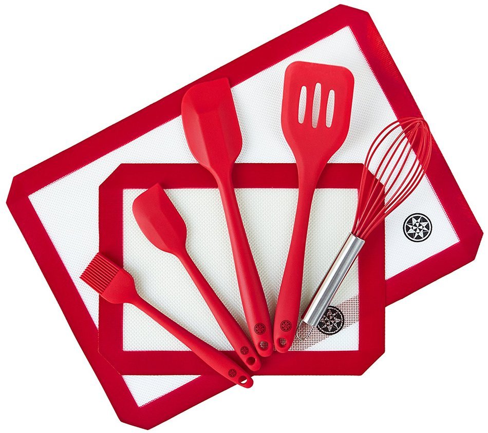 StarPack Premium Silicone Baking Mat and Baking Kitchen Utensils Set (7