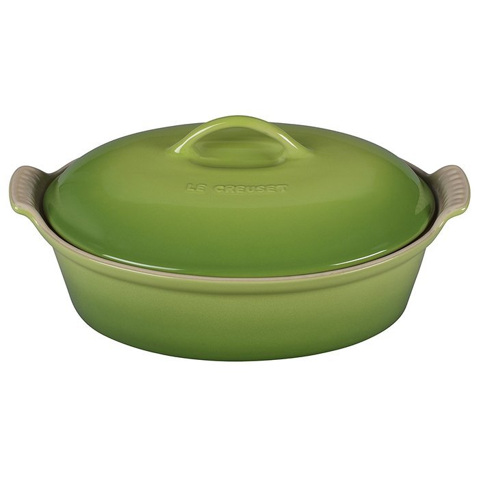 Le Creuset Heritage Palm Enameled Stoneware 2.5 Quart Covered Oval