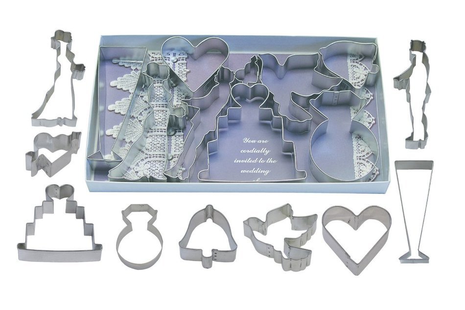 R & M International Best Selling 9 Piece Set of Wedding Themed Cookie