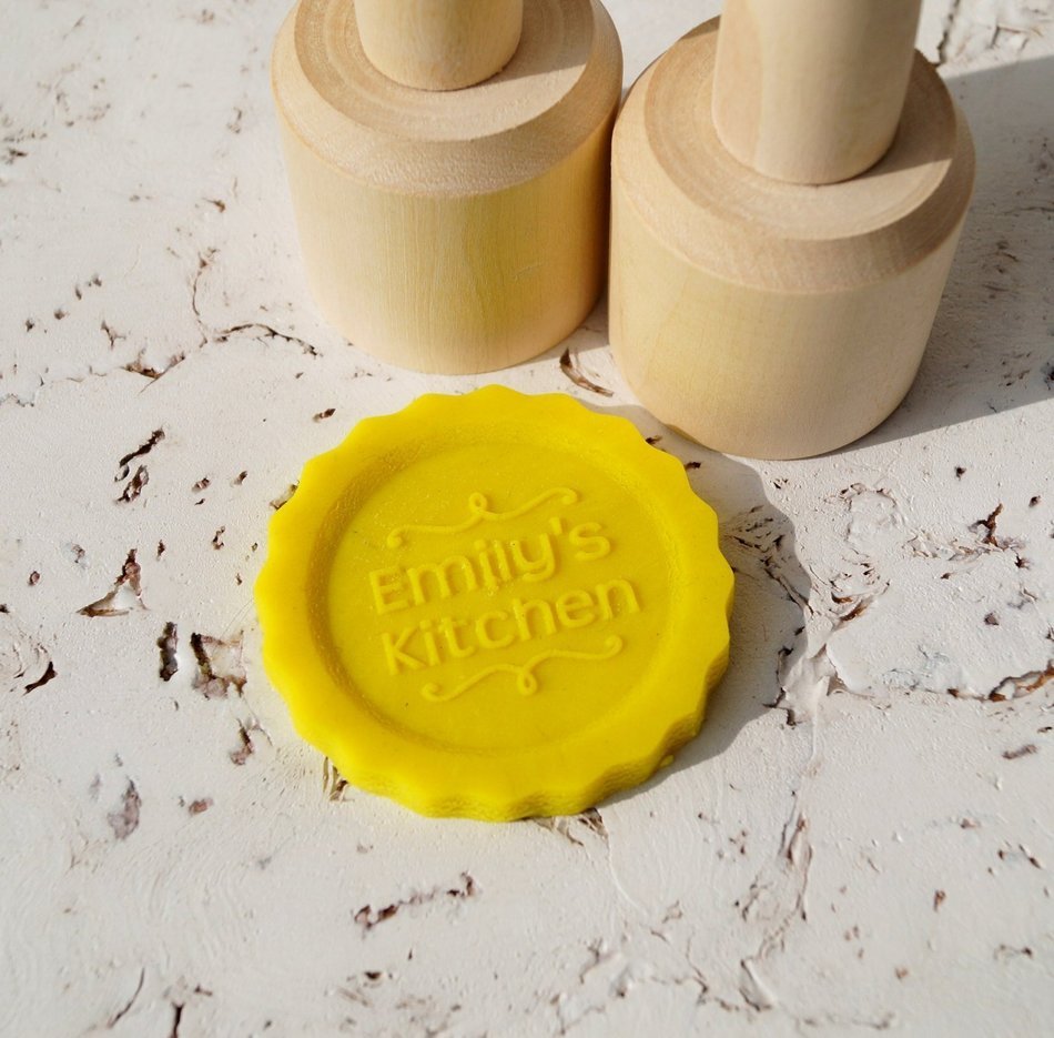 Personalized embossing cookie stamp, embossing rolling pin alternative