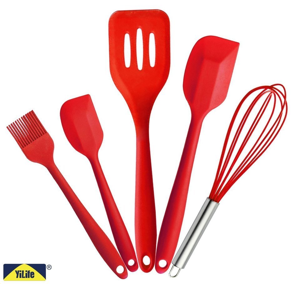 Silicone Kitchen Baking Utensil Set,Spatula Spoon Mixing Basting Brush