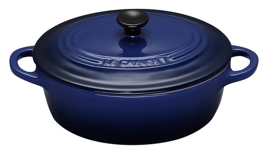 Le Creuset Stoneware 12Ounce Mini Oval Cocotte, Cobalt free image download