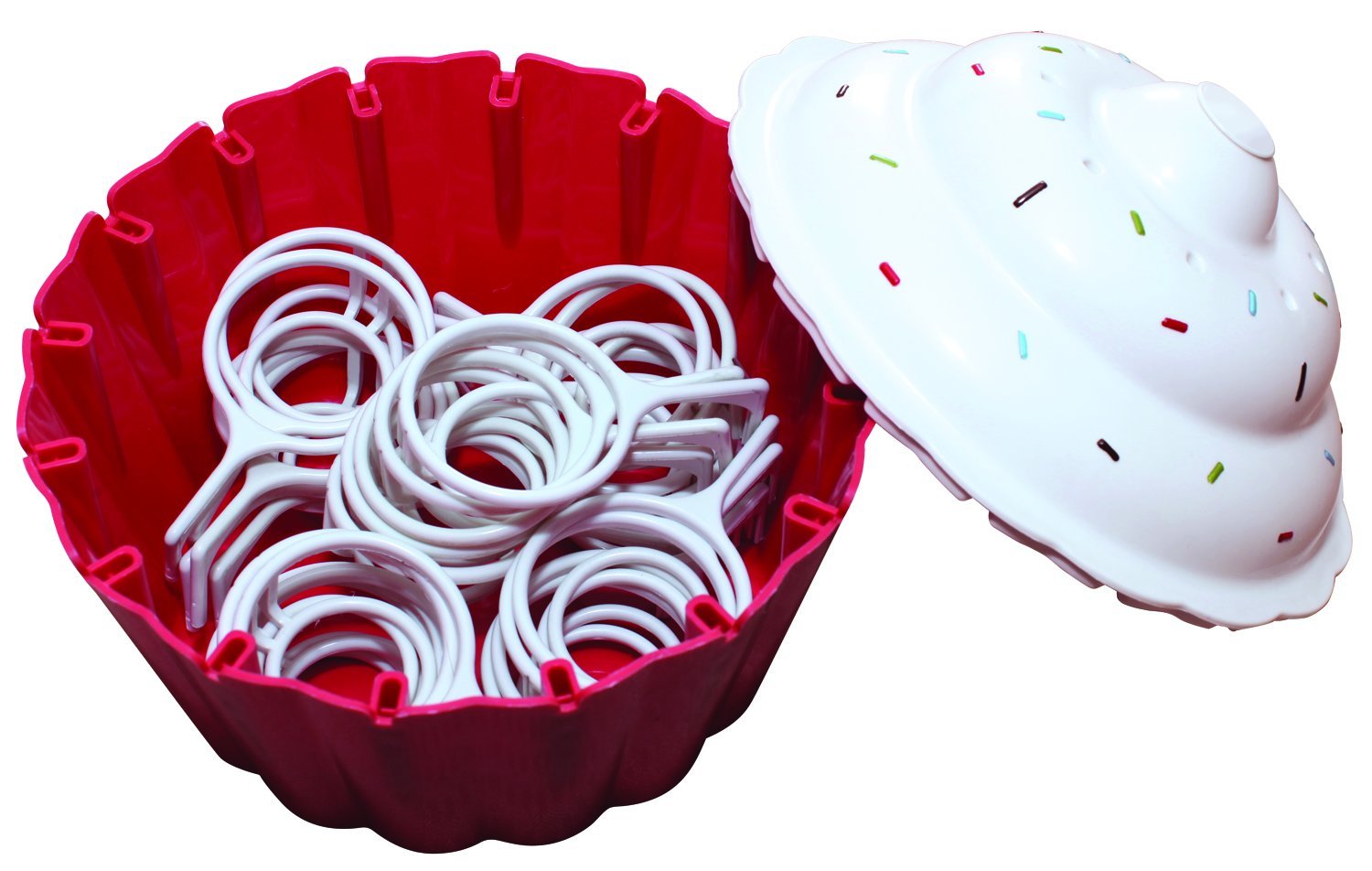 Mrs. Fields Dessert Diva AllinOne Dessert Carrier and Server, Red N13