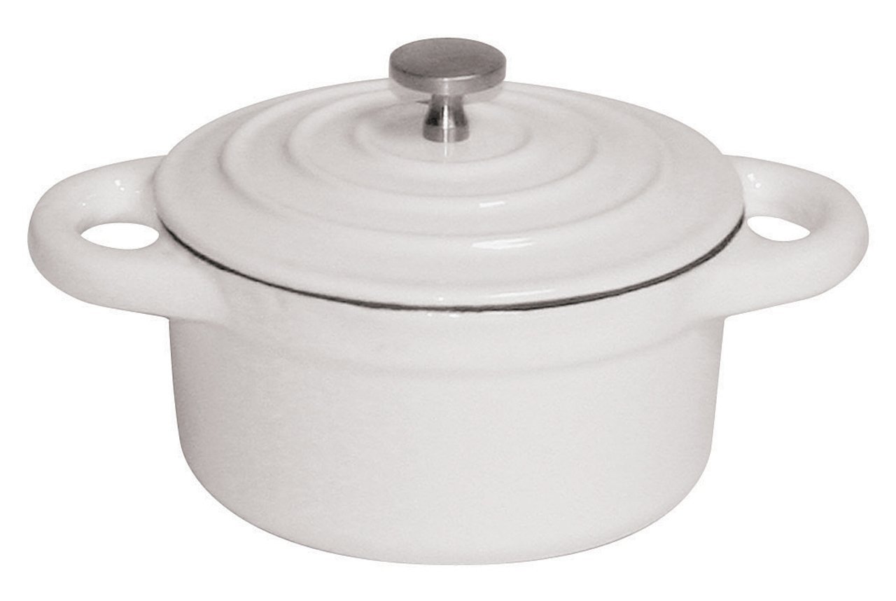 Paderno World Cuisine 0.27Quart Round CastIron Casserole, Black N2