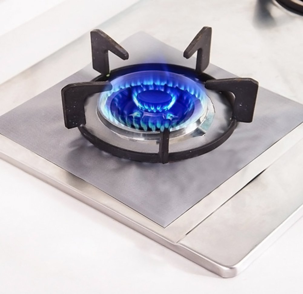 Gooday 8 Pcs x Aluminum foil Teflon Gas Hob Oil Protector Liner