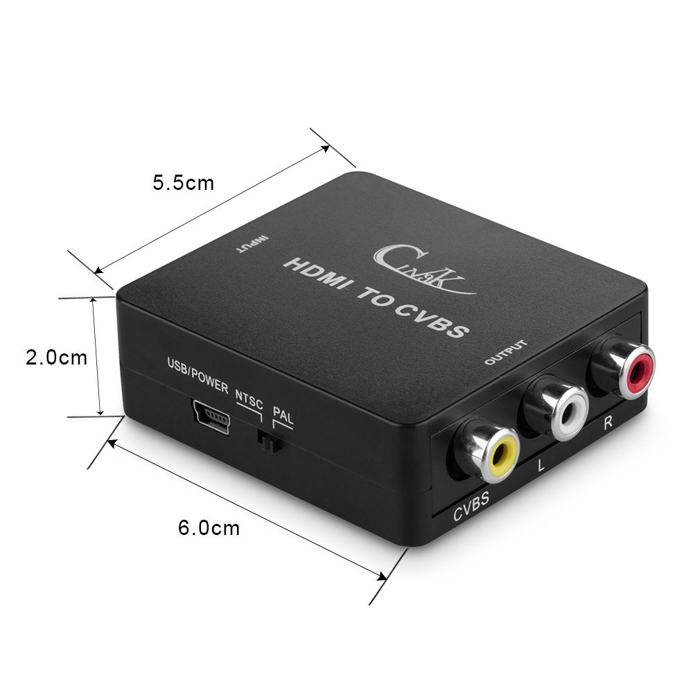Cingk HDMI To 3RCA Composite Video Audio AV/CVBS Component Converter