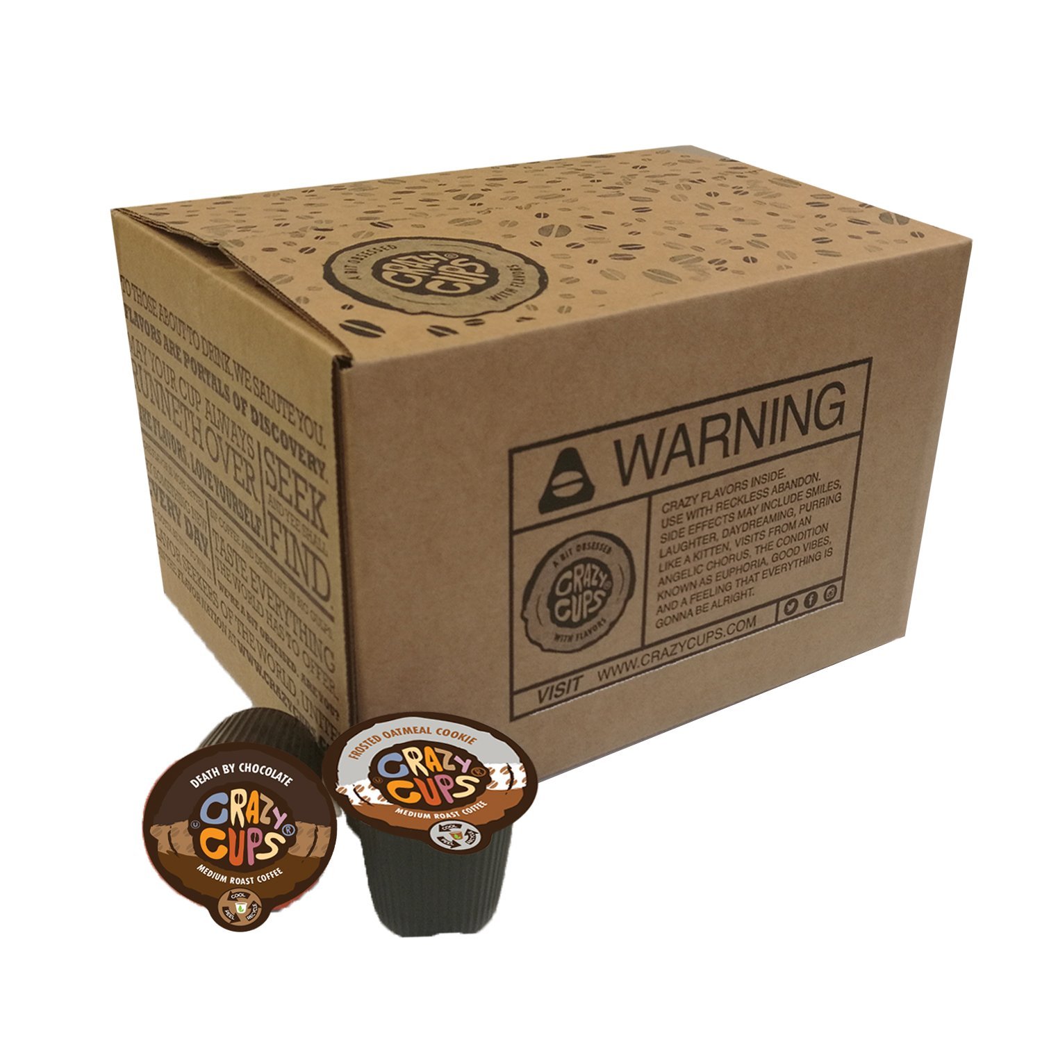 Crazy Cups Flavored Coffee Single Serve Cups for Keurig K Cups Brewer