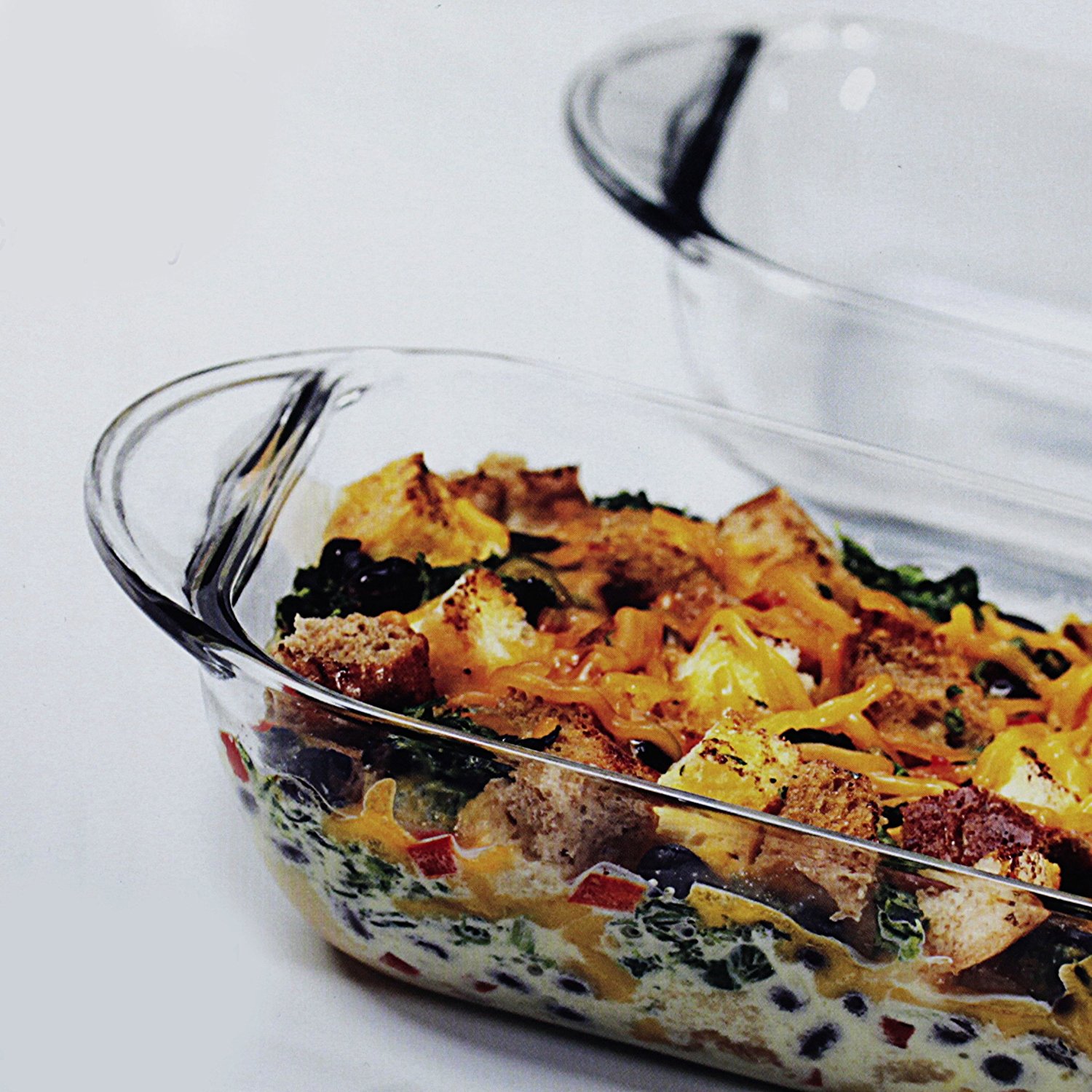 Anchor Hocking Oven Basics 1 Quart Mini Glass Bake Dish, Set of 2 N2