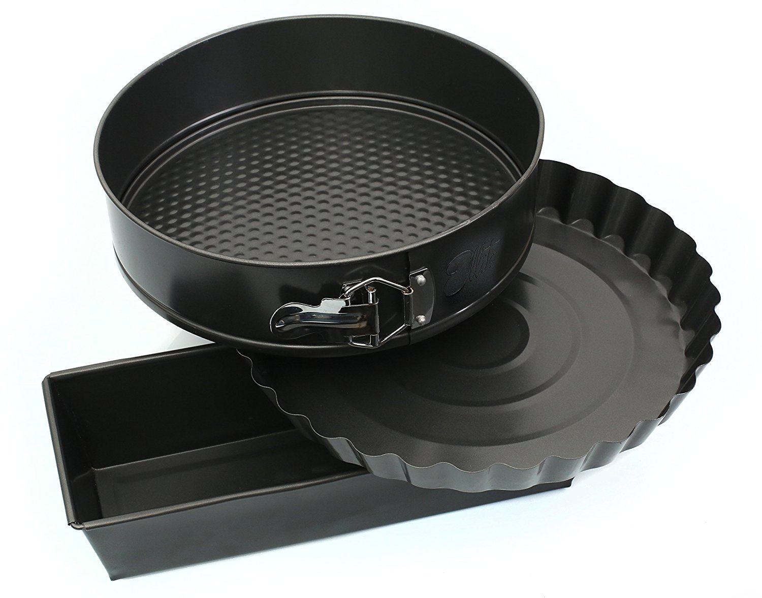 Cake Pans Set Spring Form Pan With Removable Bottom, Tart Pan & Loaf