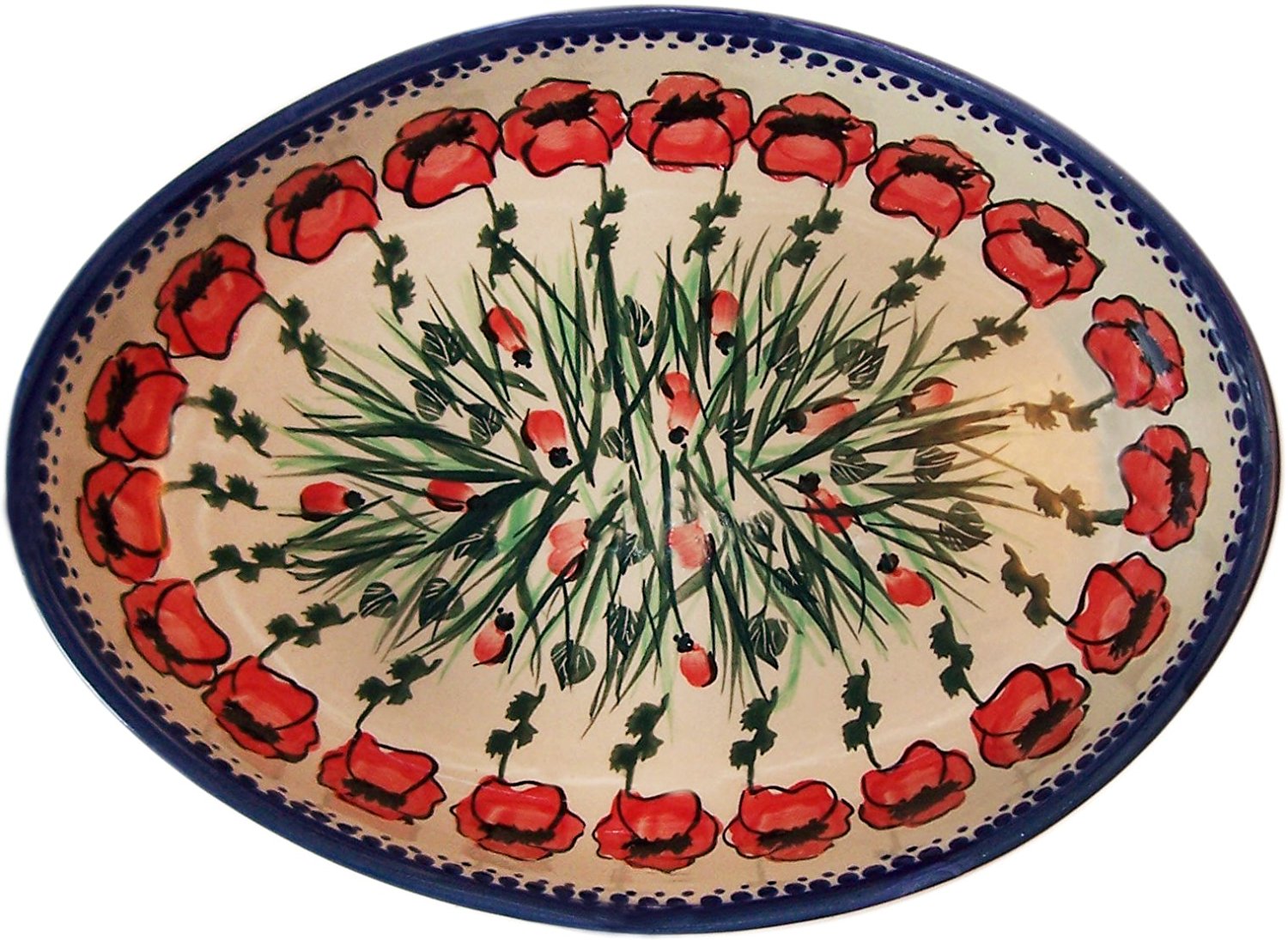 Boleslawiec Stoneware Polish Pottery Oval Baking Dish Eva's