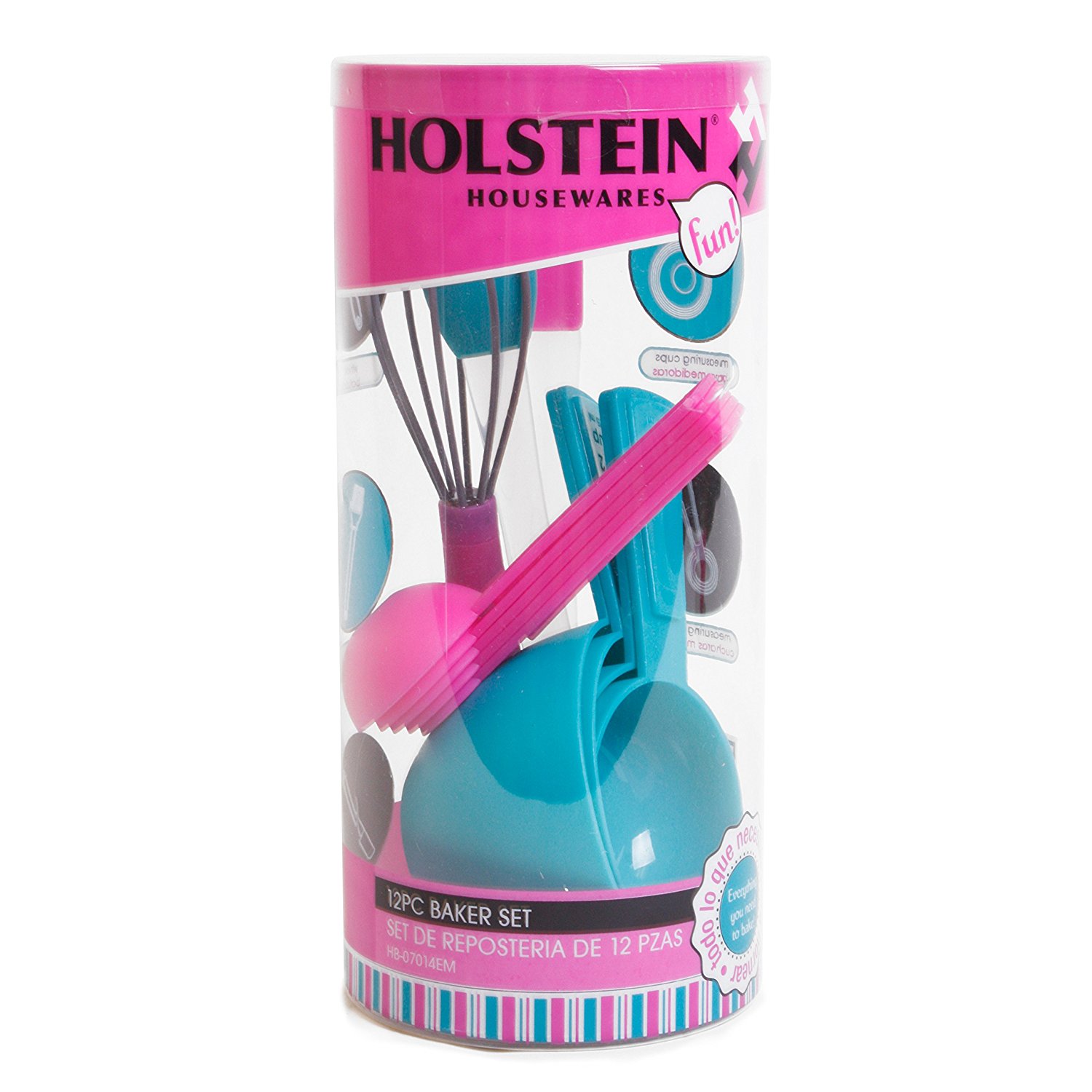 Holstein Housewares HB07014EM 12Piece Baker Set Teal/Magenta N2