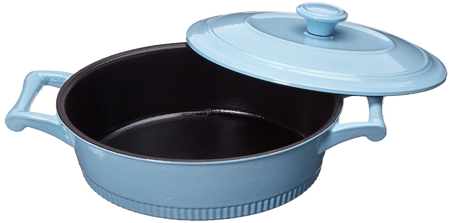 KitchenAid KCTI30CRGB Traditional Cast Iron Casserole Cookware, 3 quart