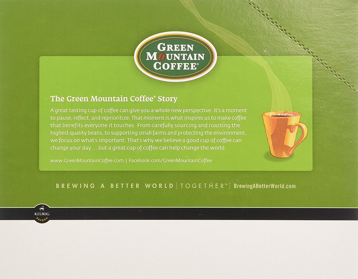 Green Mountain Coffee Vermont Country Blend Decaf, KCup Portion Pack