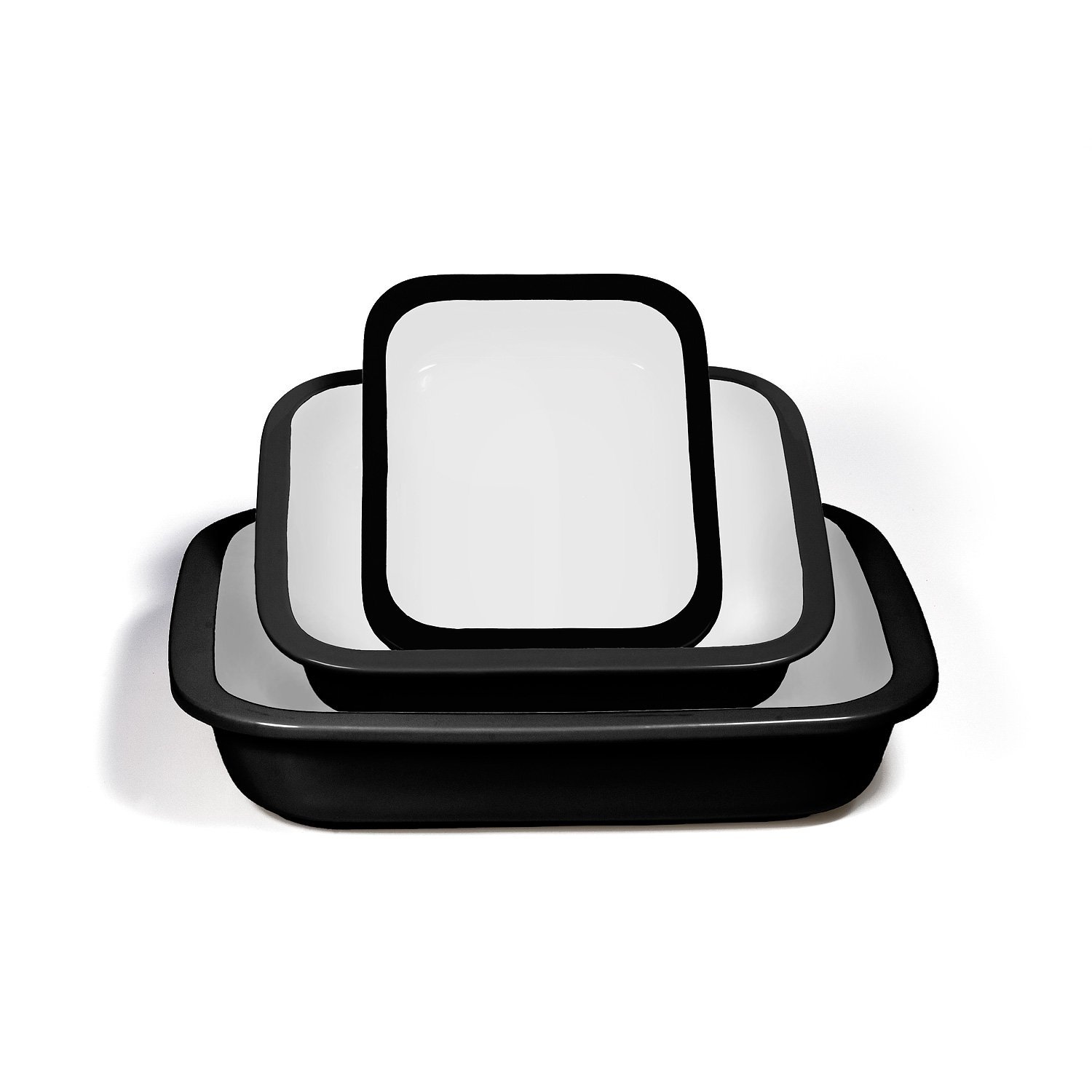 Ovenex 3 Piece Stoneware Bakeware Set (Midnight Black) free image download