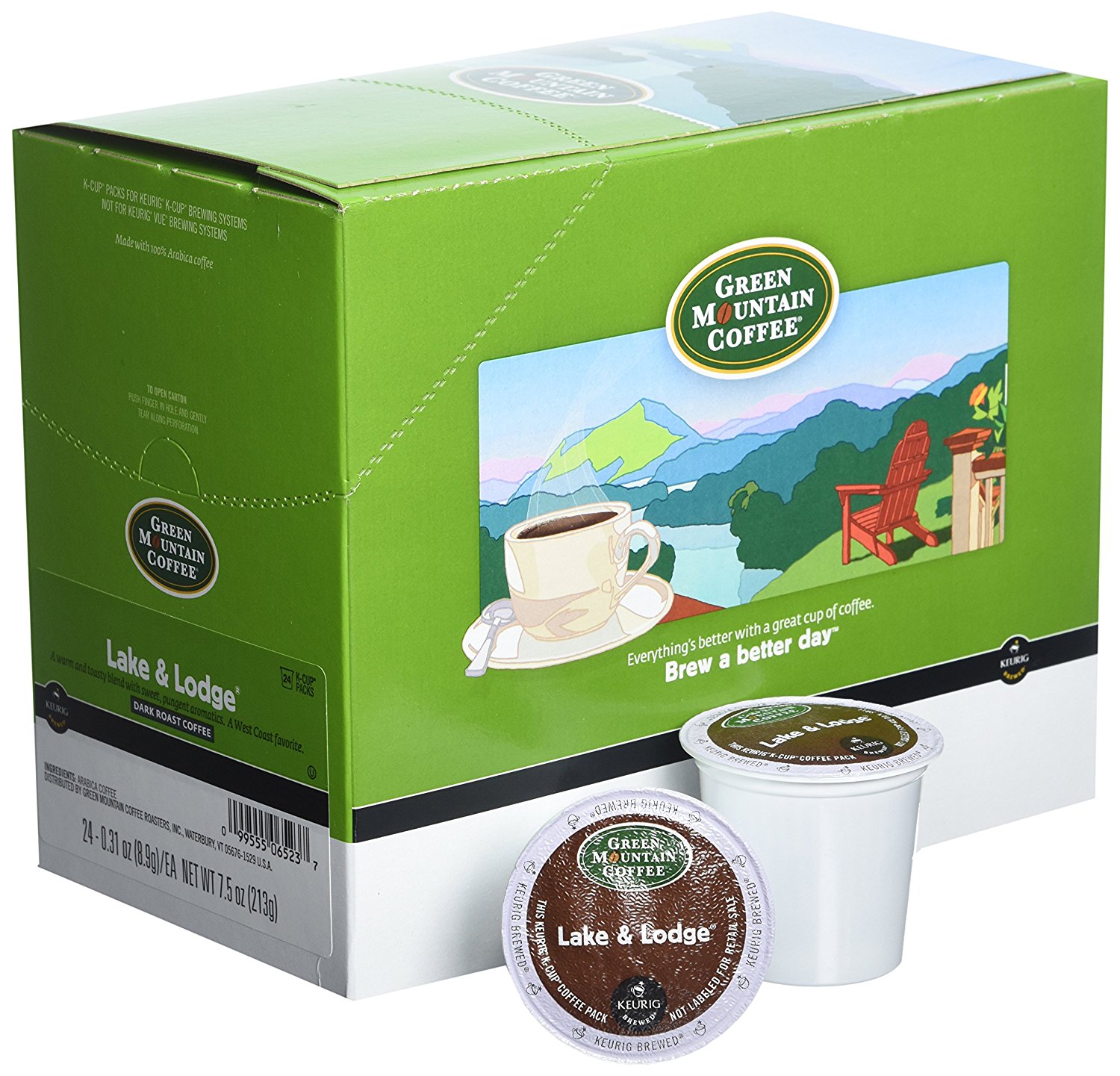 Green Mountain Coffee Lake & Lodge, 24Count KCups For Keurig Brewers
