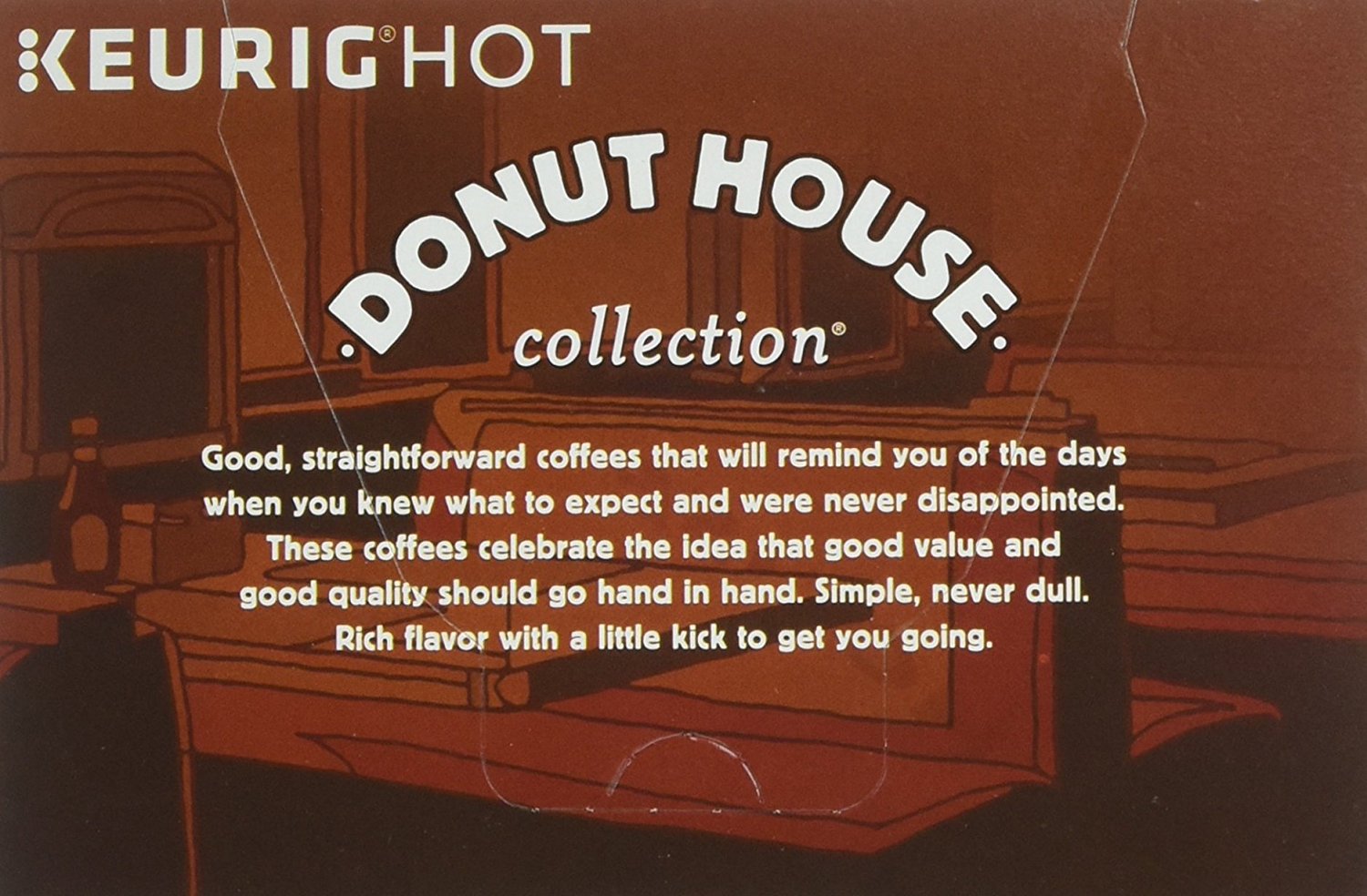 Donut House Collection Chocolate Glazed Donut Keurig KCups Coffee, 12 Count N5 free image download