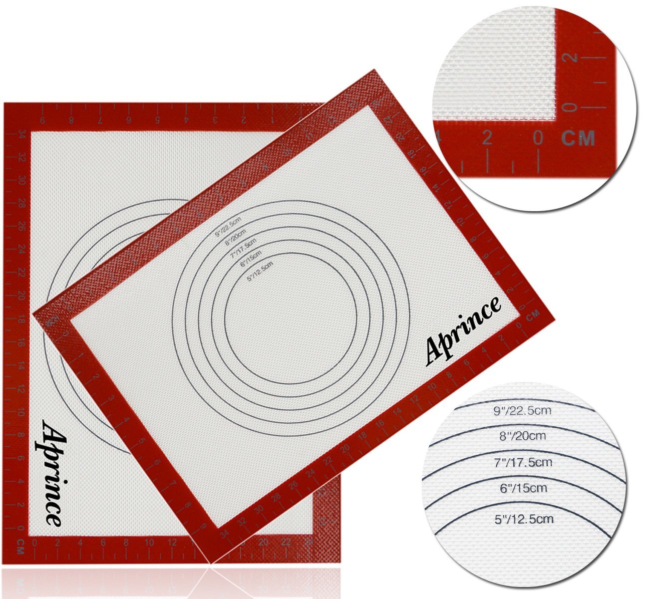 Aprince Silicone Baking Mat Set (2) / NonStick Cookie Sheet (Silicone
