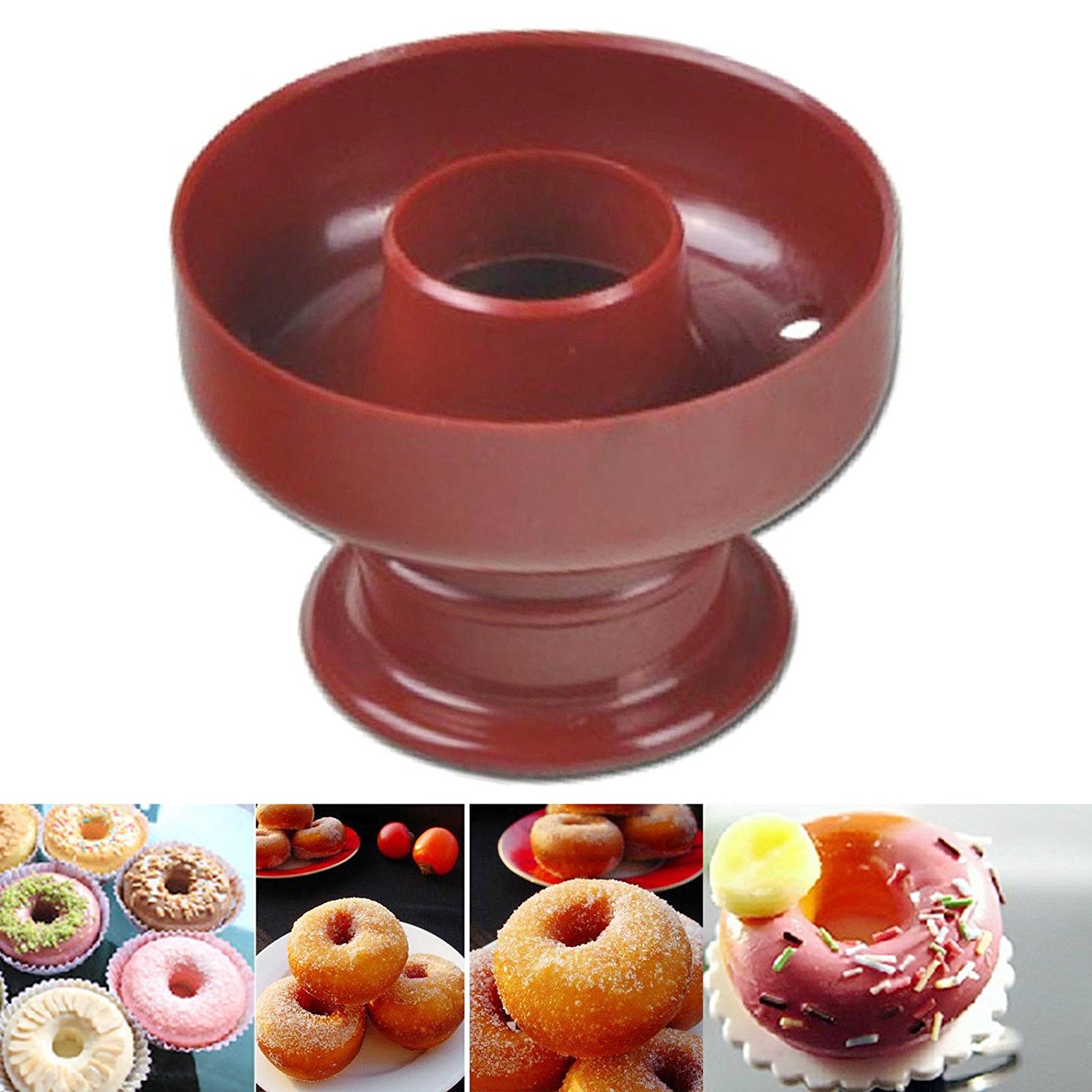 Asdomo Doughnut Maker Cutter Mold Fondant Cake Bread Desserts Bakery