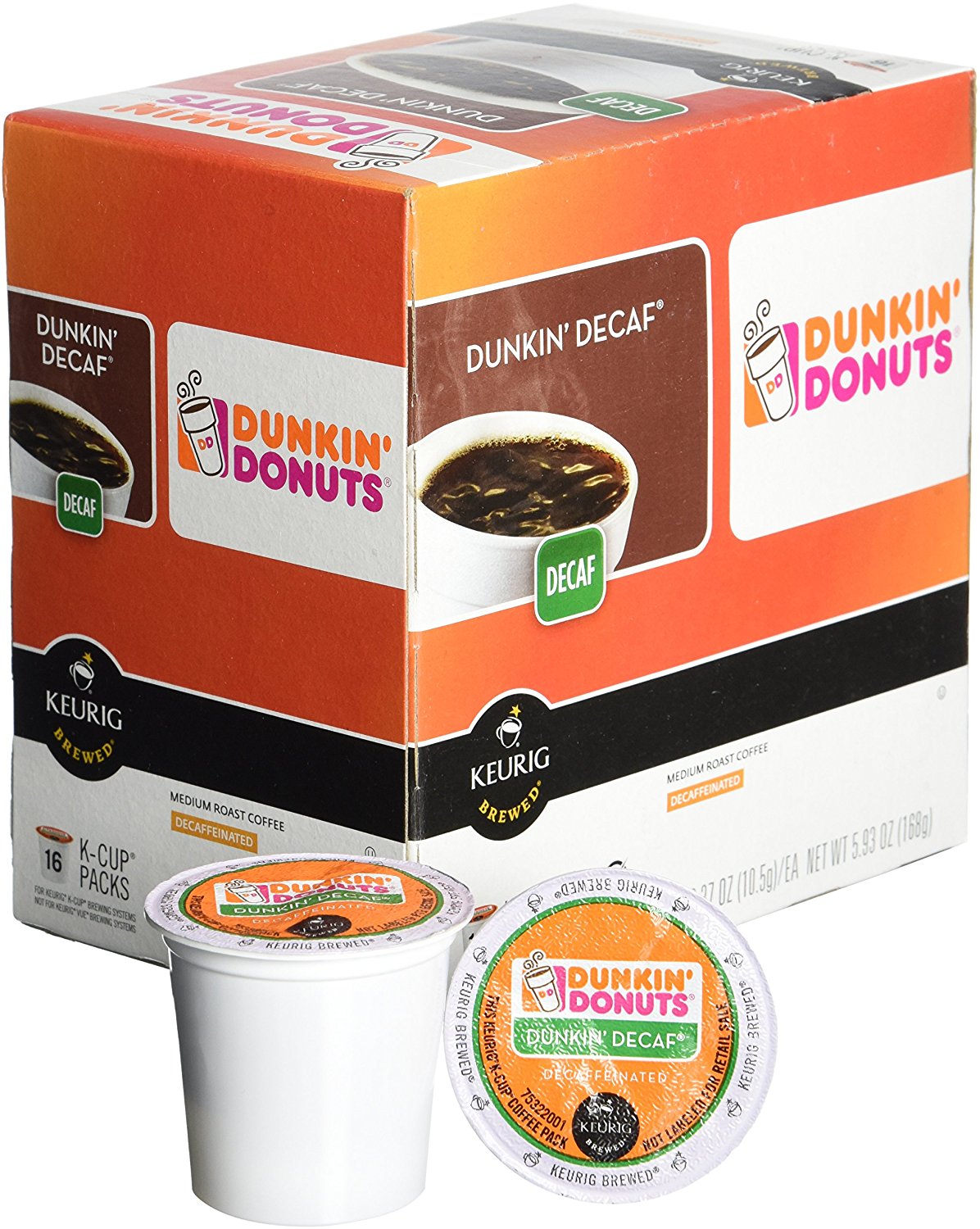 Dunkin Donuts Decaf Coffee KCups For Keurig K Cup Brewers (32 count