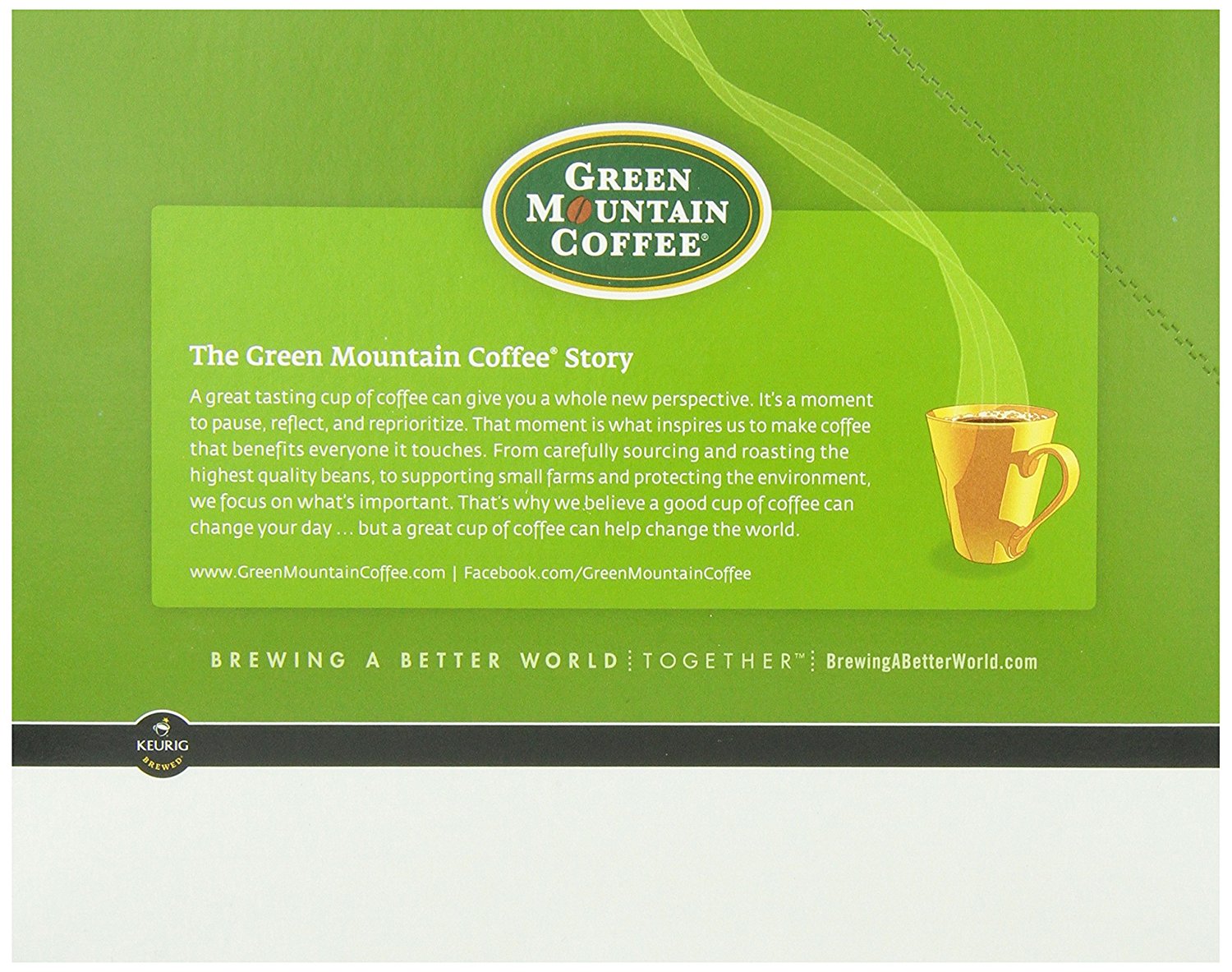 Green Mountain Coffee Vermont Country Blend, KCup Portion Pack for