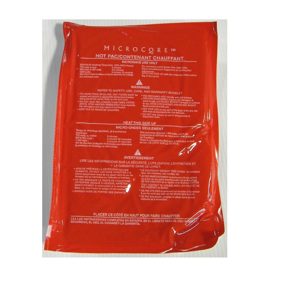 Vesture Hot PackReplacement Microcore Pac for Casserole Carriers (Red