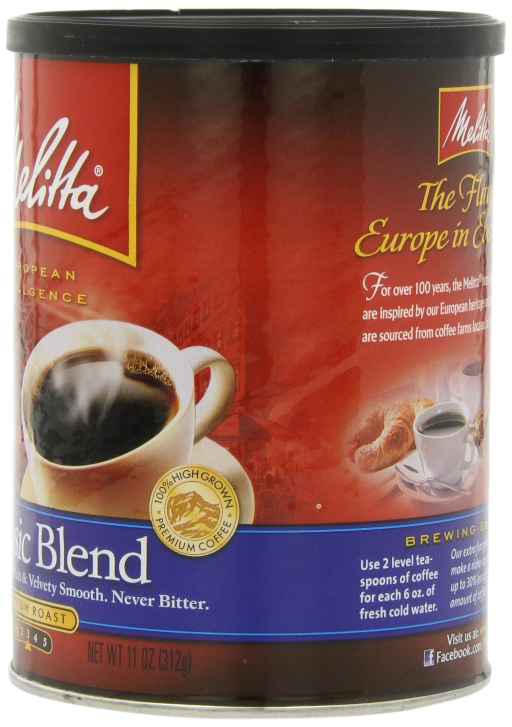 Melitta Coffee, Colombian Supreme Ground, Medium Roast, 22Ounce N18