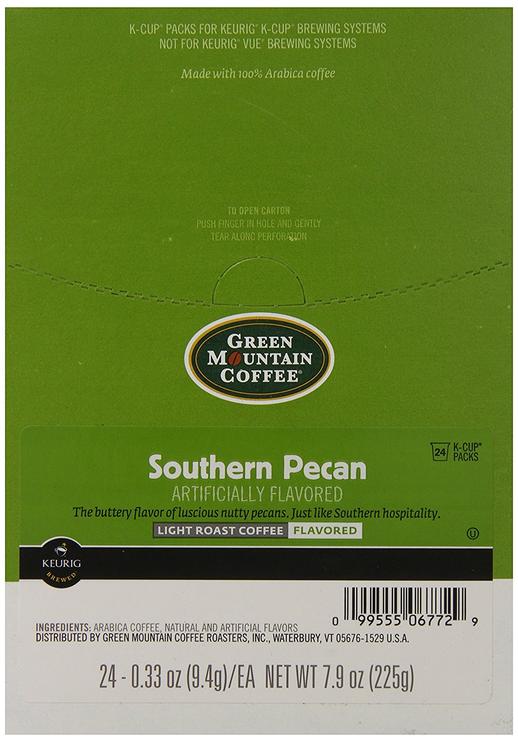 Green Mountain Coffee Southern Pecan, Light Roast, KCup Portion Pack