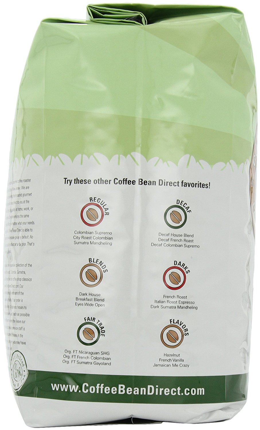 Coffee Bean Direct Poor Man's Blend, Whole Bean Coffee, 5Pound Bag N25