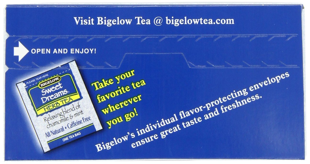 Bigelow Sweet Dreams Herbal Tea, Relaxing Blend of Chamomile & Mint