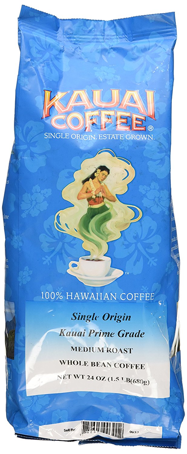 Kauai Coffee Single Origin Kauai Prime Grade Medium Roast Whole Bean