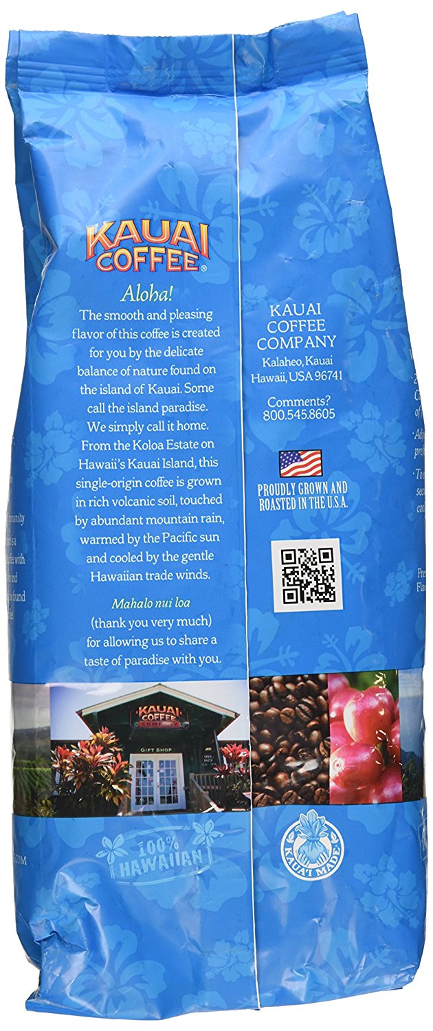 Kauai Coffee Single Origin Kauai Prime Grade Medium Roast Whole Bean