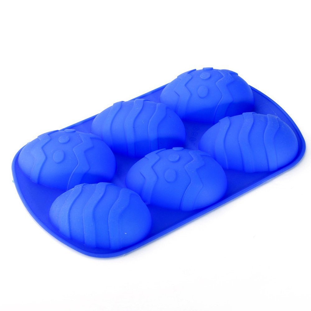 6 Even Easter Egg Shaped Silicone Bakeware free image download