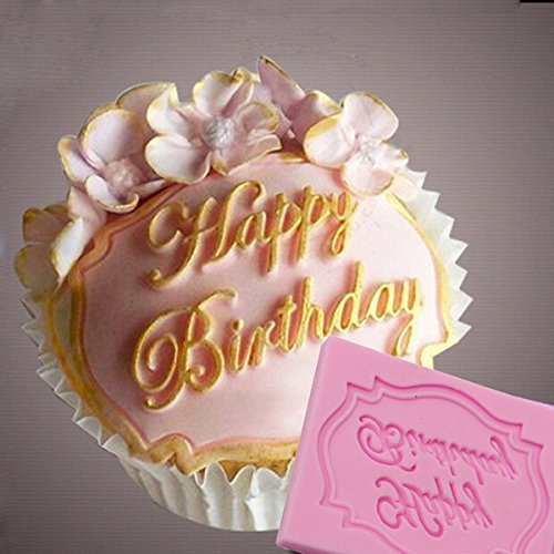 Decorating Mould Baking Mat Tool Happy Birthday Silicone Mold Lace Cake shopping N3 free image
