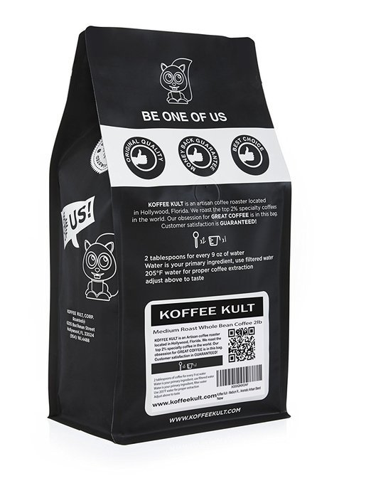 Koffee Kult Medium Roast Coffee Beans (2 lb Whole Bean) Highest