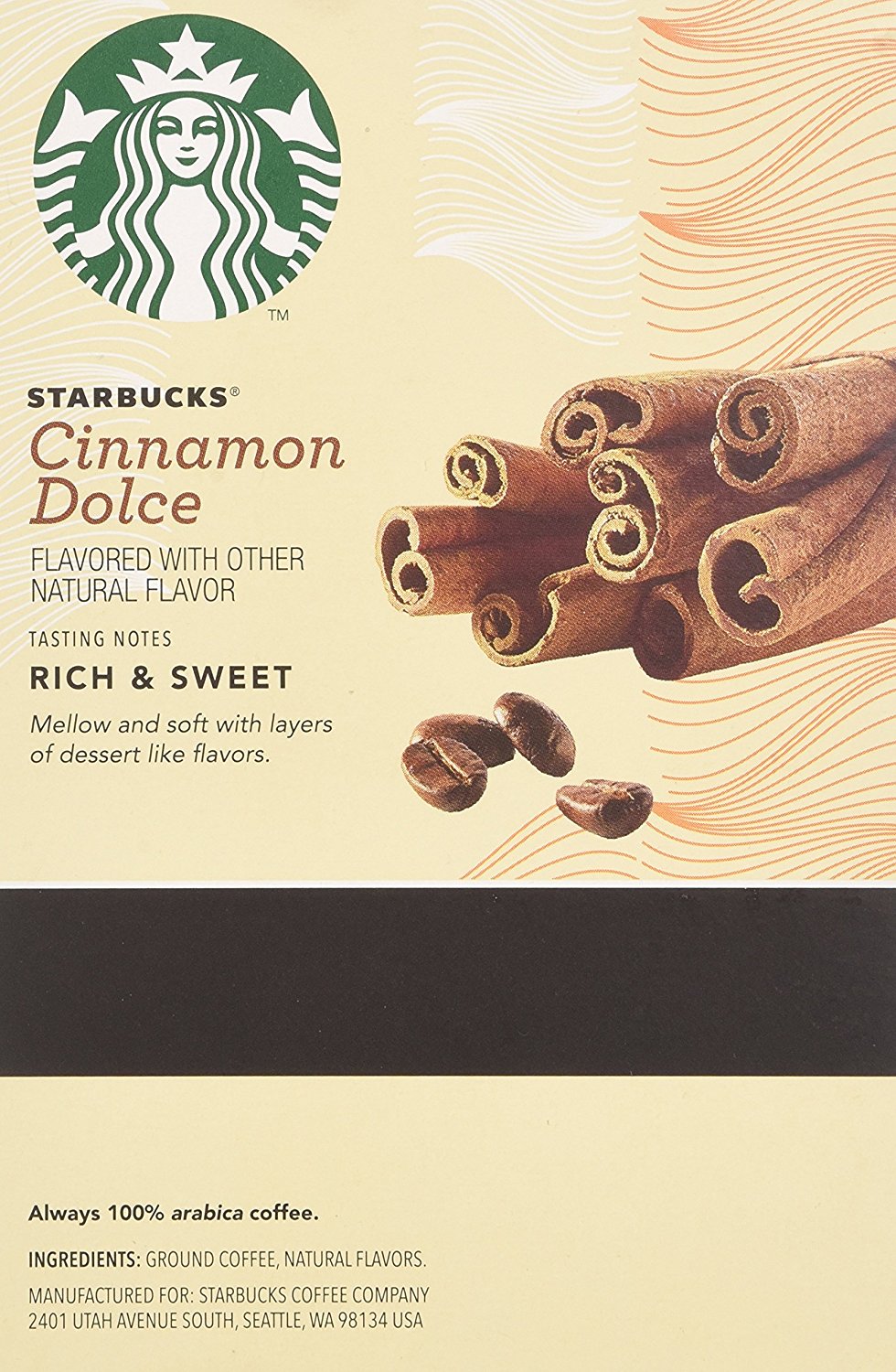 Starbucks Cinnamon Dolce K Cups 0.35oz 16 count N4 free image download