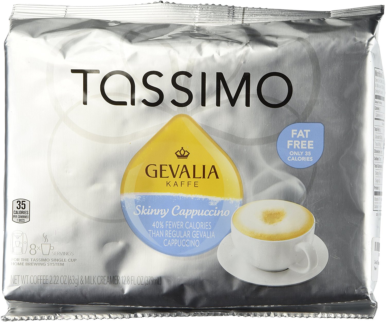 Gevalia 2758 Skinny Cappuccino TDisc for Tassimo Coffee Maker free